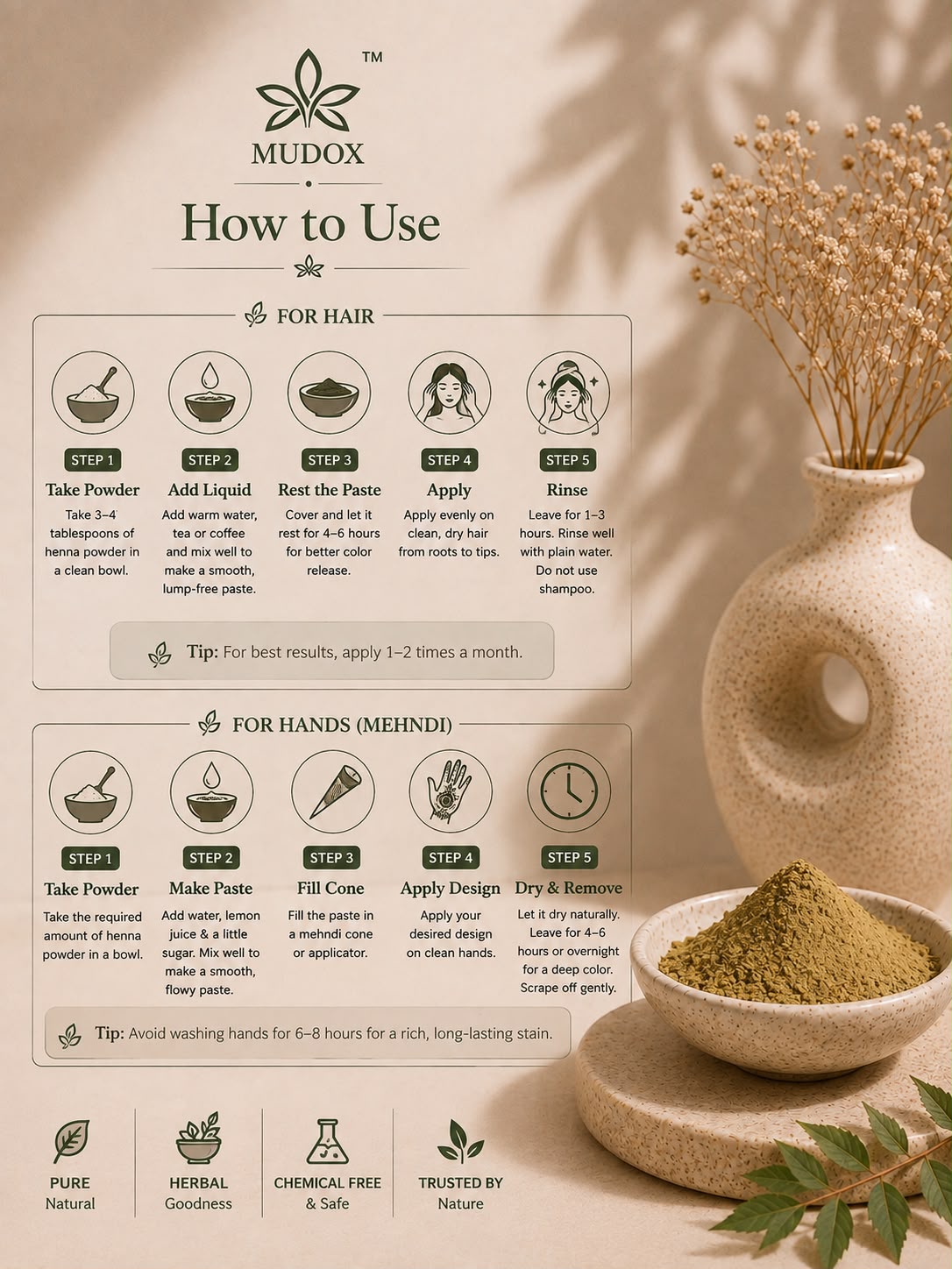 Henna Powder for Hair Care (100g)